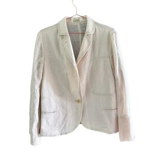 Max Studio Special Edition Women's Cream Long Sleeve Cropped Blazer Size L